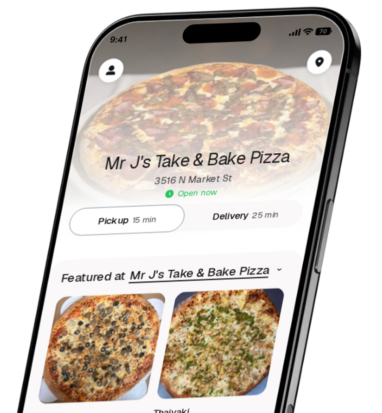 Mr J's Take & Bake Pizza app preview